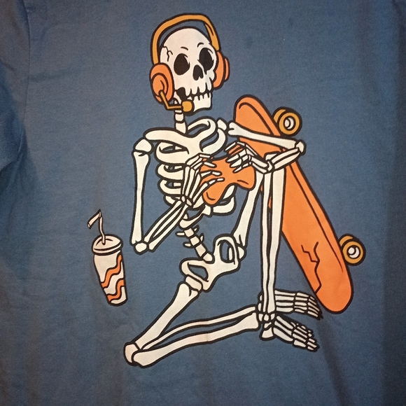 Wonder Nation, boys XL cool dude skater skeleton Tee - Picture 2 of 4